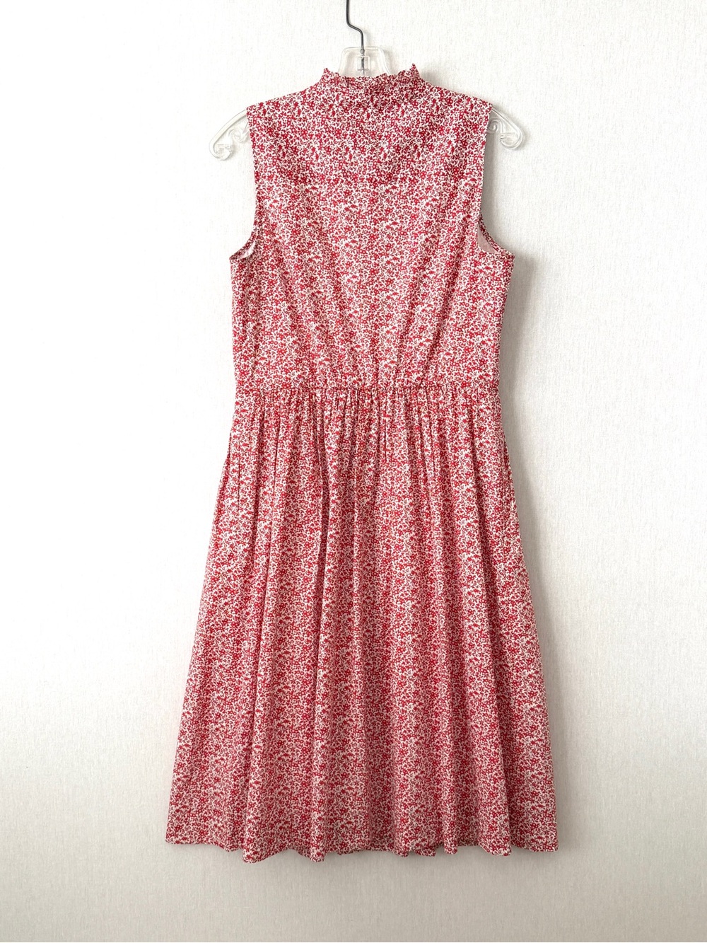 J Crew Liberty Floral Sleeveless Ruffleneck Pleated Midi Dress in Chamomile - Picture 4 of 12
